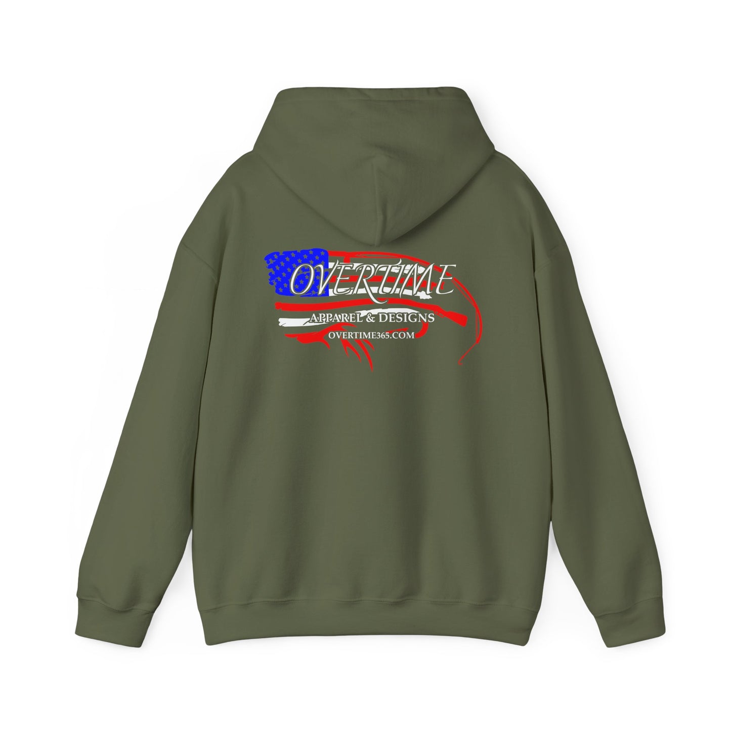 Overtime (RWB) Flag Heavy Blend Hooded Sweatshirt
