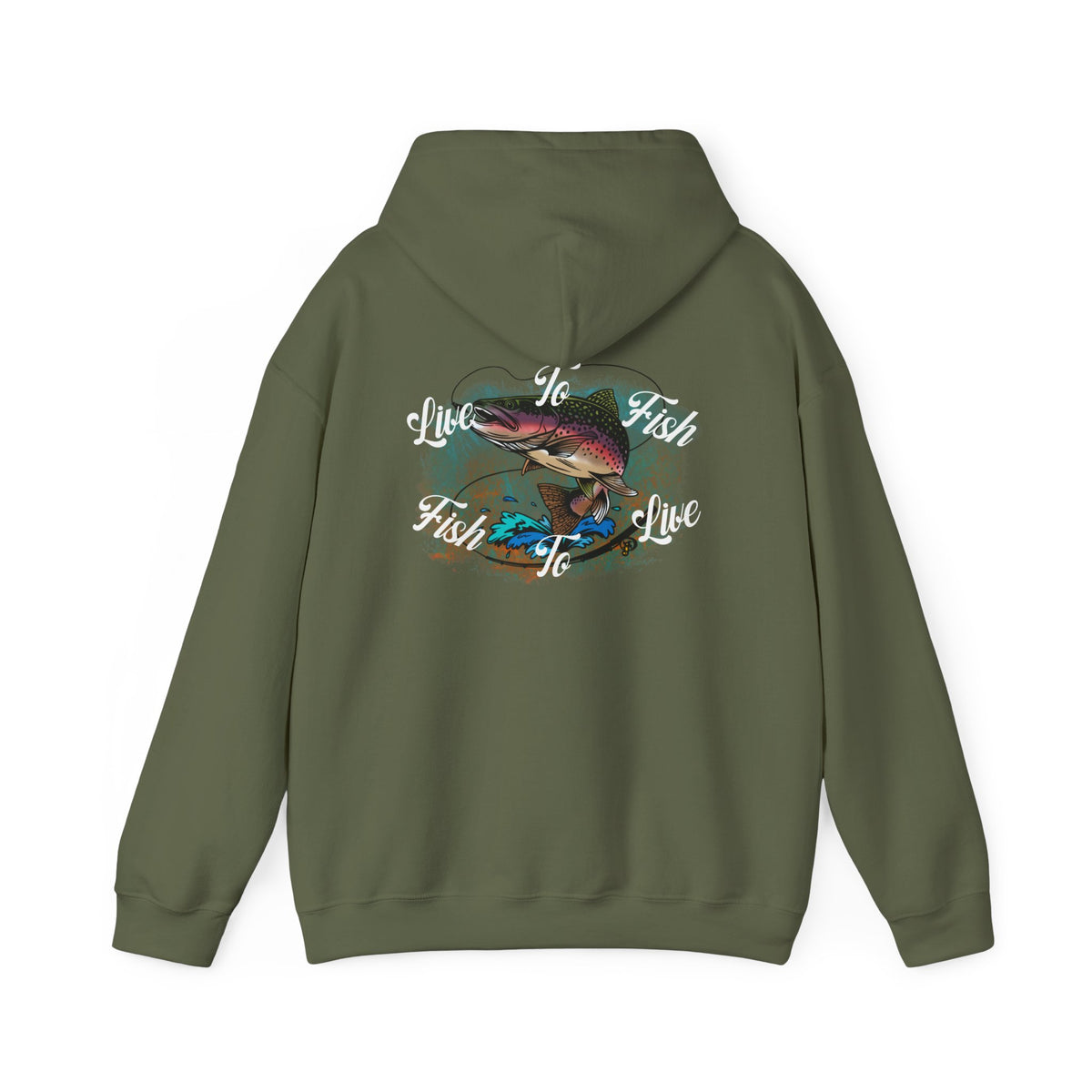 Live to Fish Heavy Blend Hooded Sweatshirt