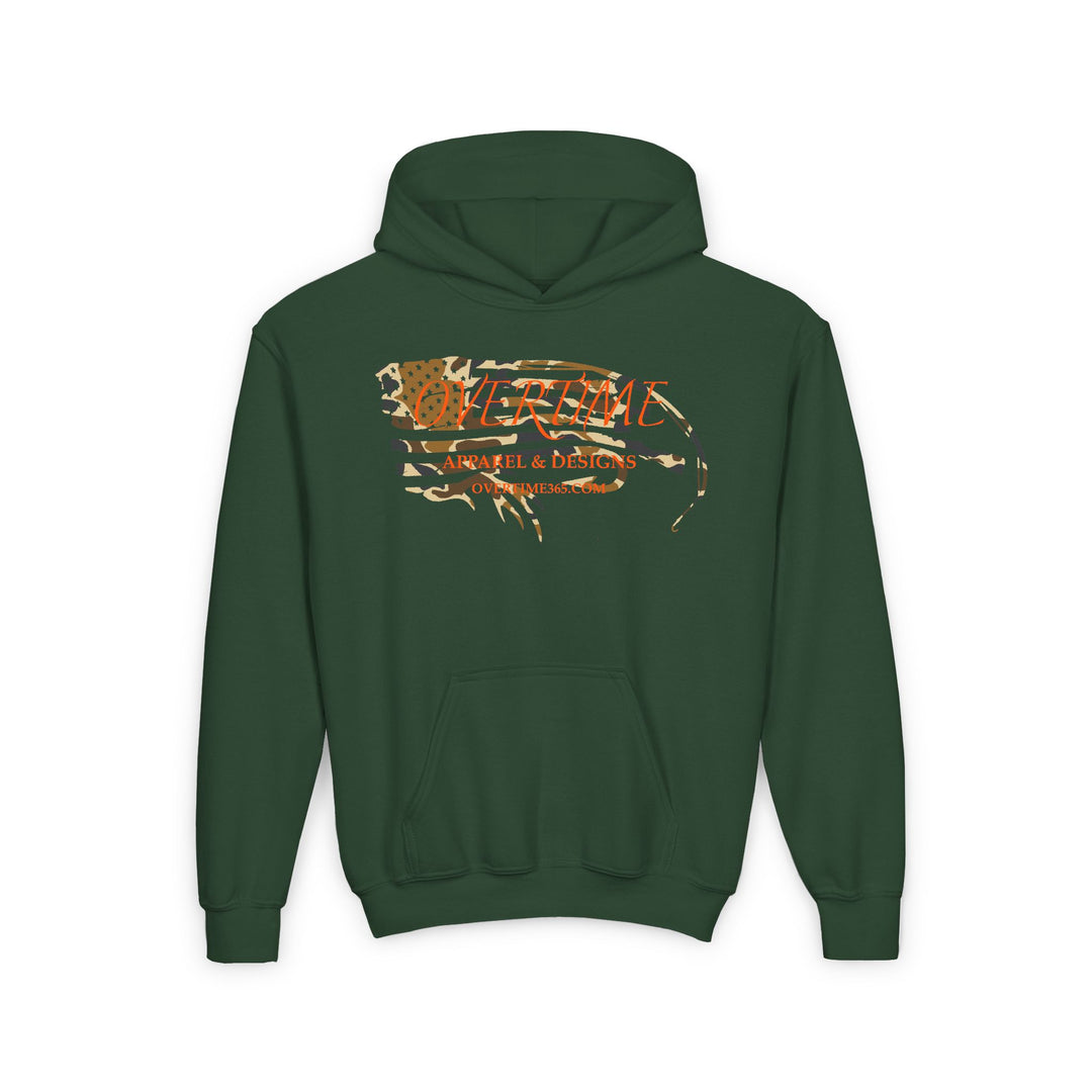 Duck Camo Overtime Flag Kids Hoodie