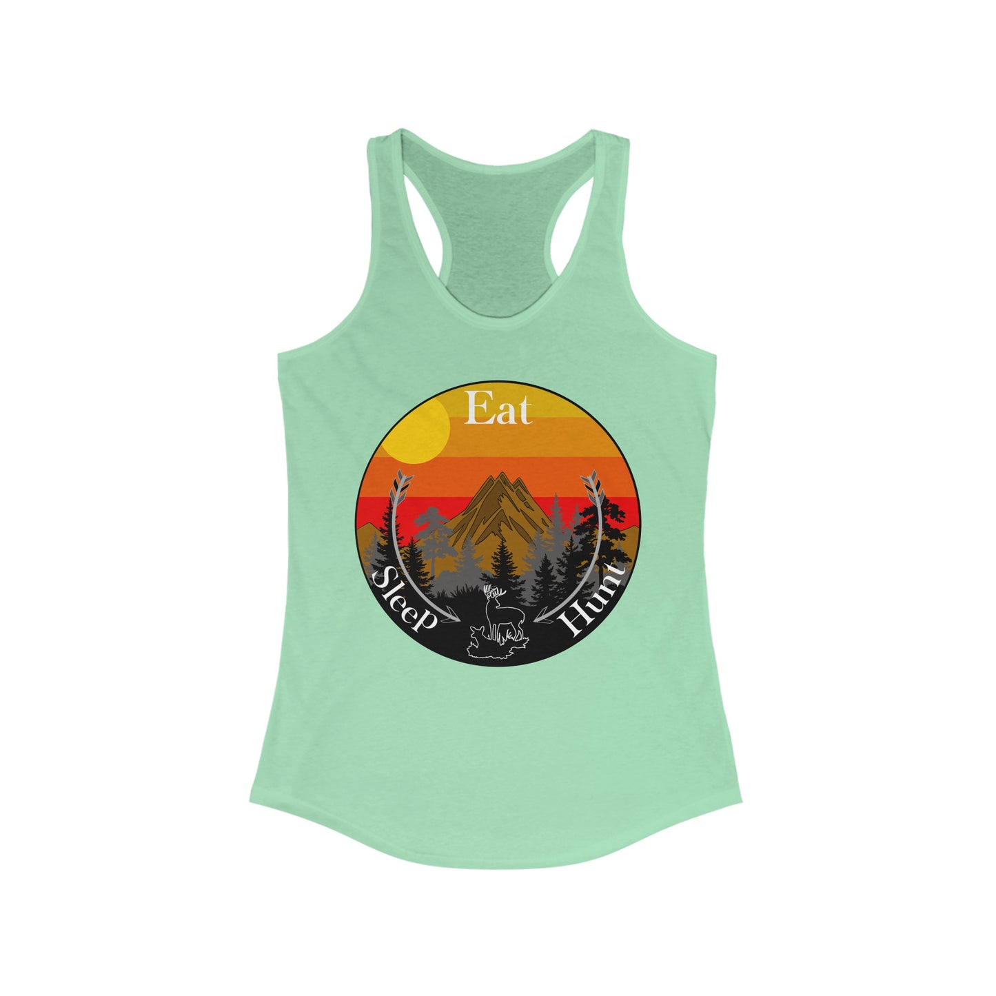 Eat Sleep Hunt Racerback