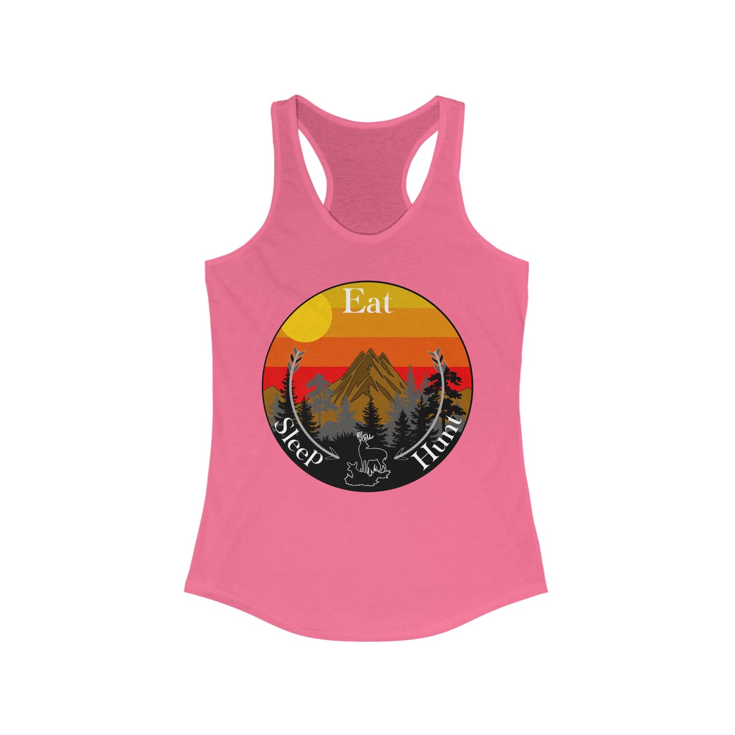 Eat Sleep Hunt Racerback