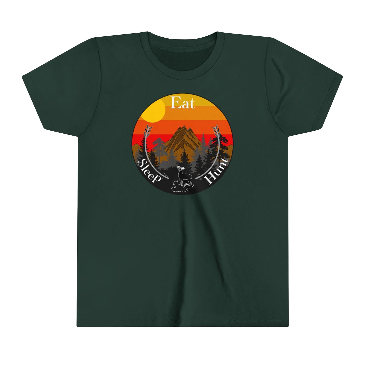 Eat Sleep Hunt Kids Short Sleeve