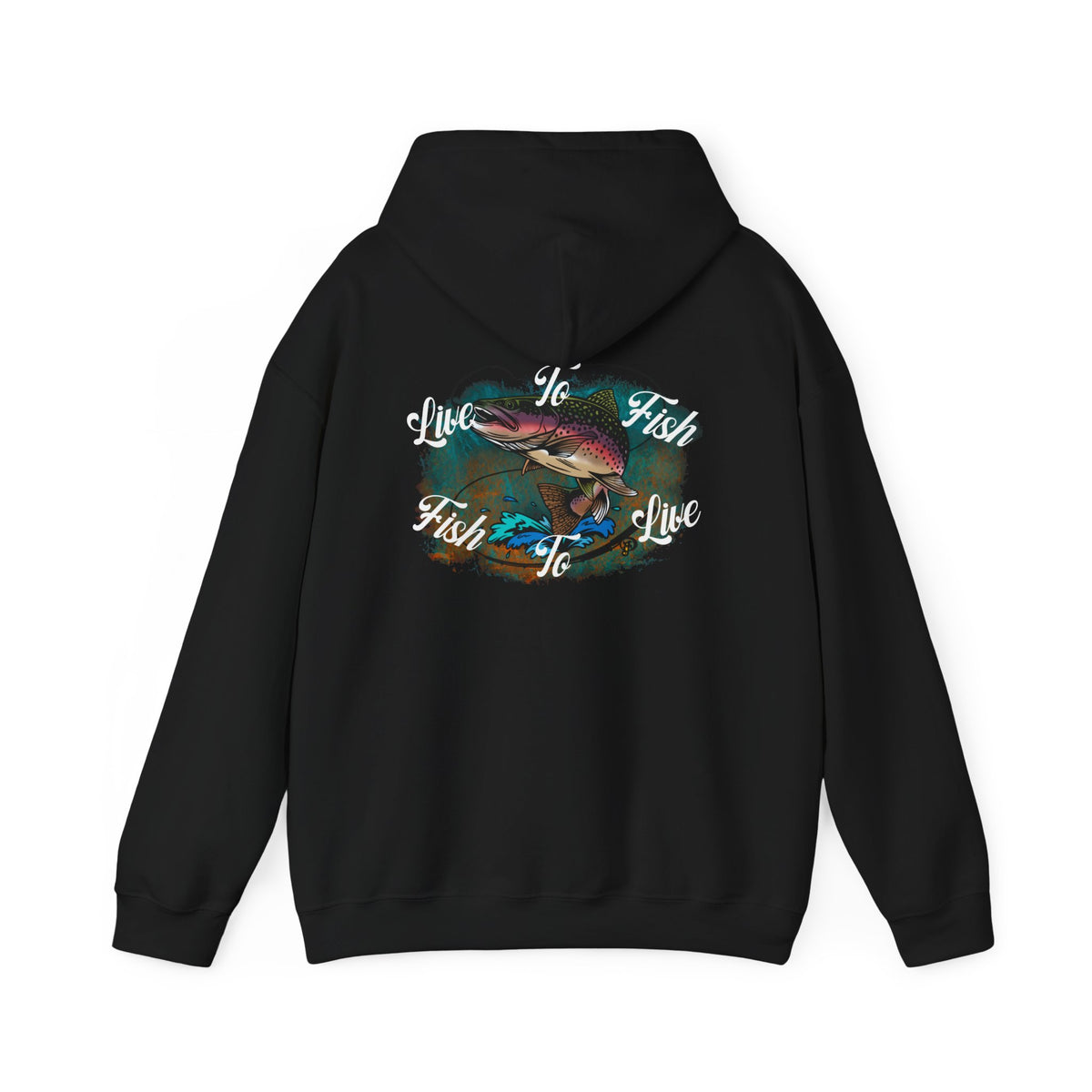 Live to Fish Heavy Blend Hooded Sweatshirt