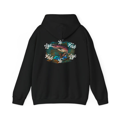 Live to Fish Heavy Blend Hooded Sweatshirt