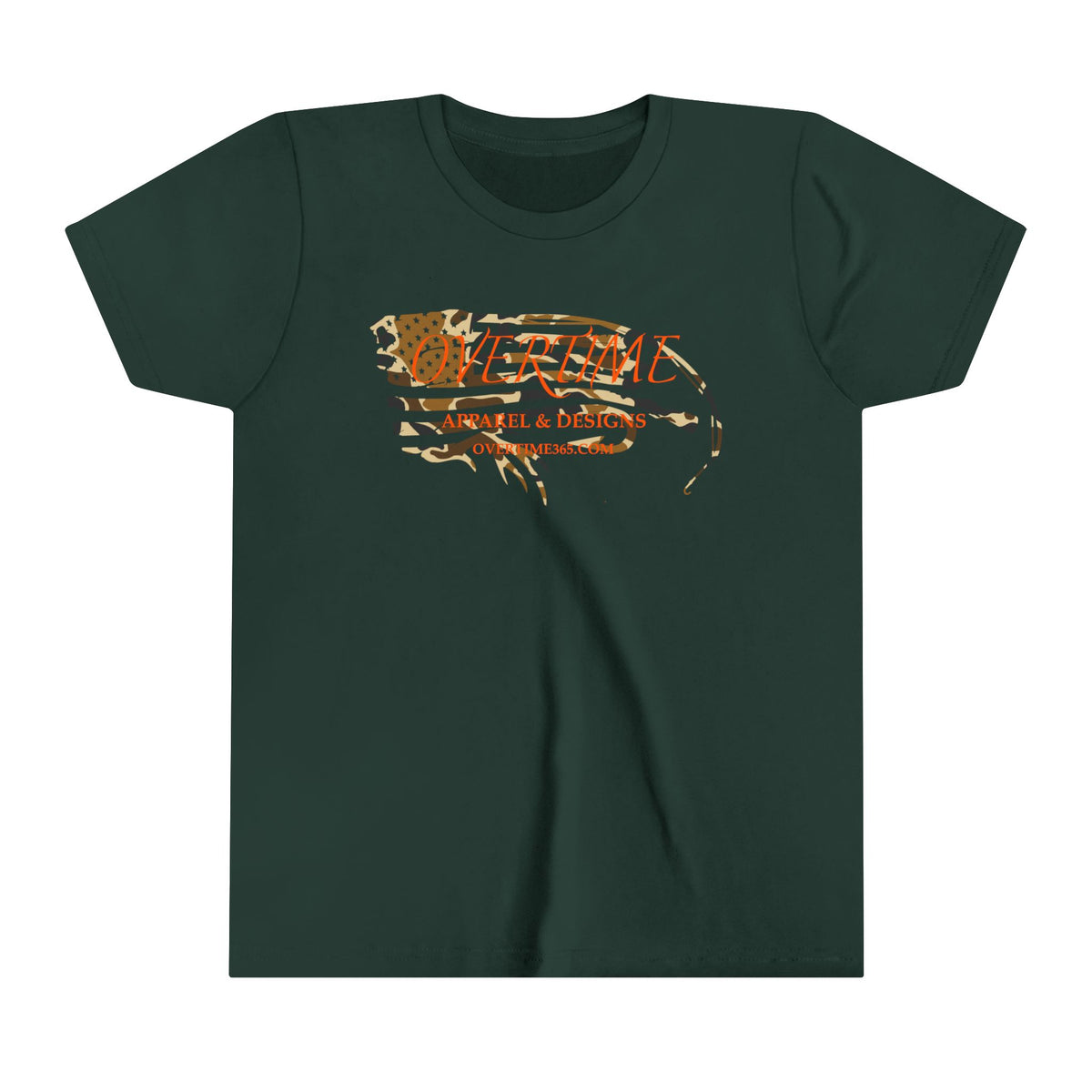 Duck Camo Overtime Flag Kids Short Sleeve