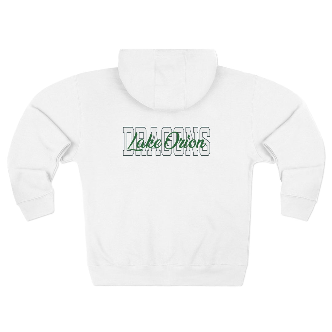 Oakview Green White Zip Hoodie