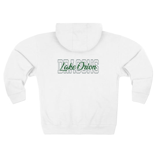 Oakview Green White Zip Hoodie