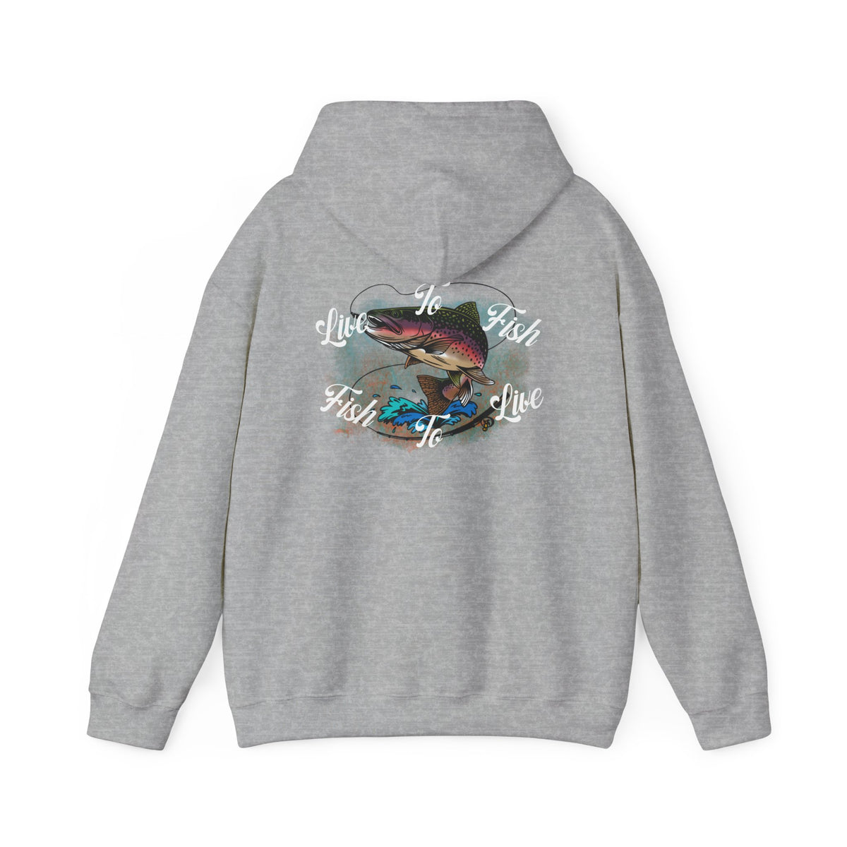 Live to Fish Heavy Blend Hooded Sweatshirt