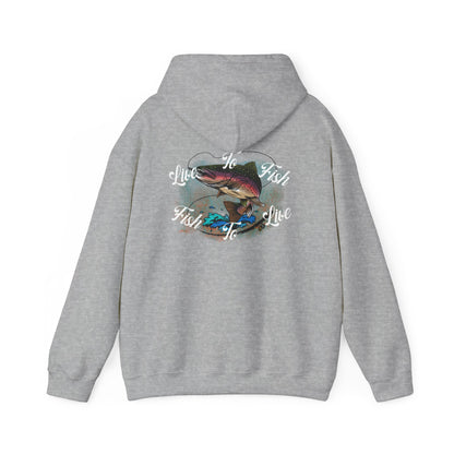 Live to Fish Heavy Blend Hooded Sweatshirt