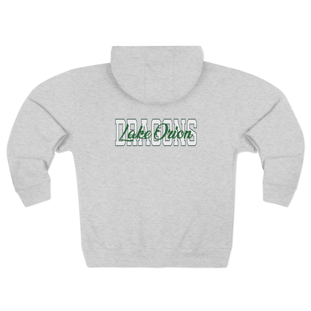 Oakview Green White Zip Hoodie
