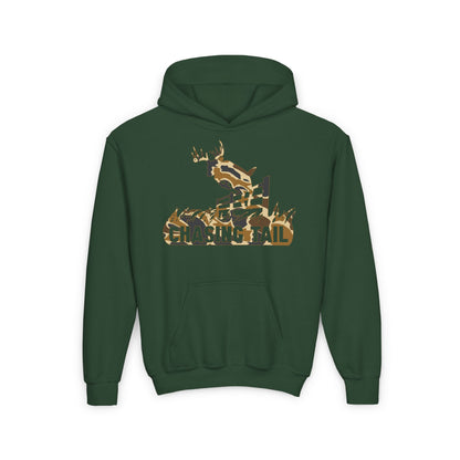 Duck Camo Chasing Tail Kids Hoodie