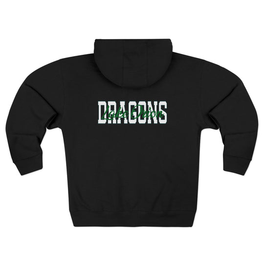 Oakview Green White Zip Hoodie