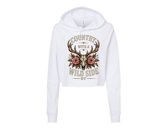 Country with Wild Side Crop hoodie