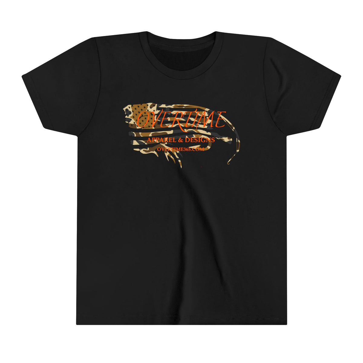 Duck Camo Overtime Flag Kids Short Sleeve