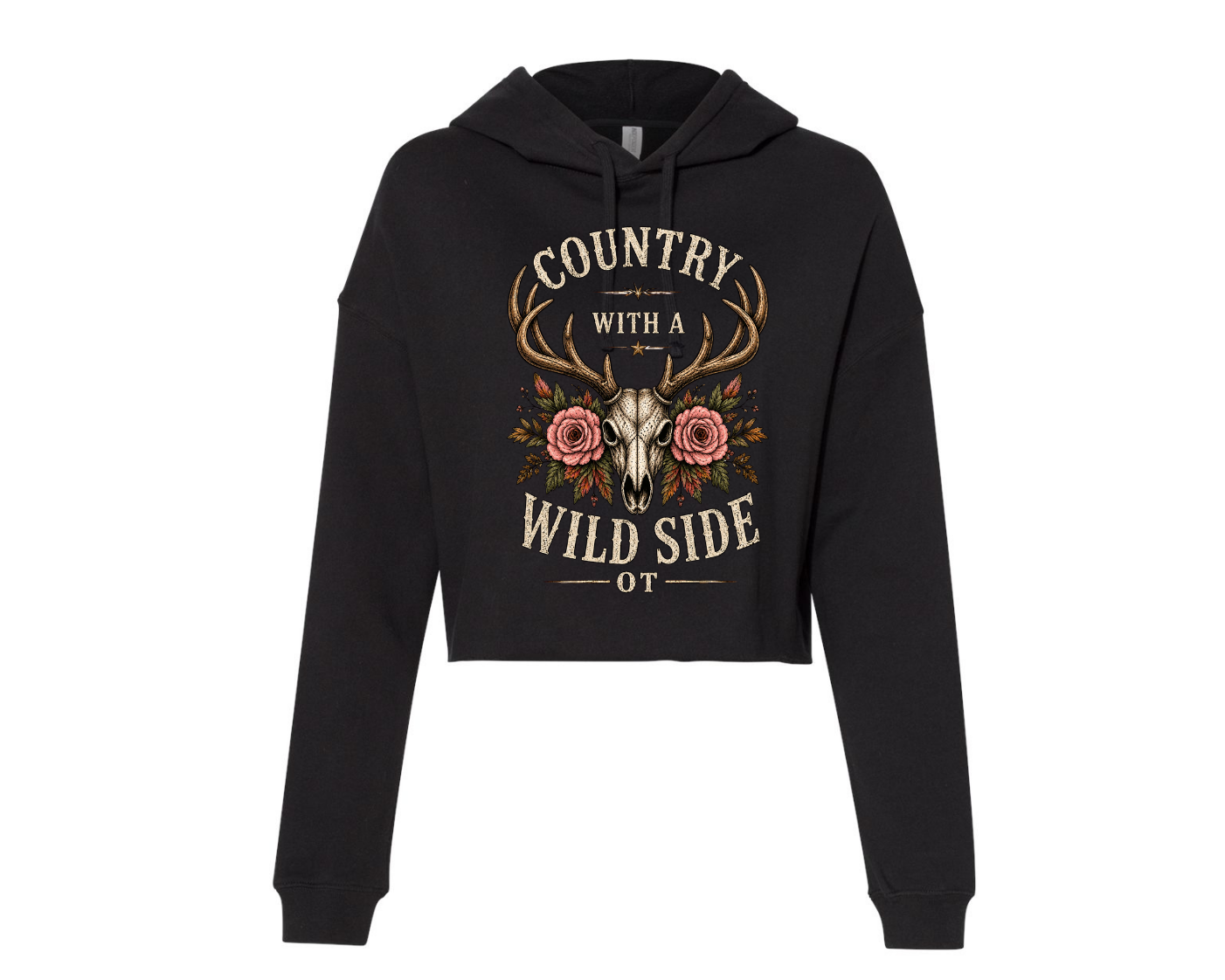 Country with Wild Side Crop hoodie