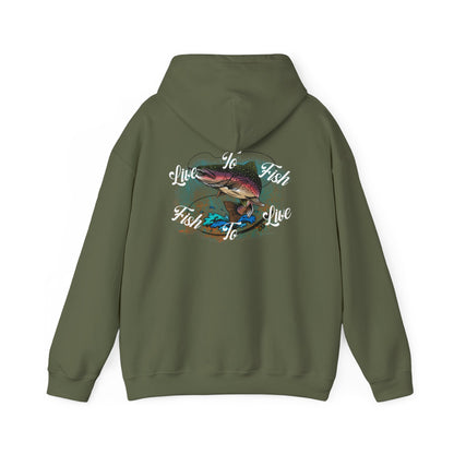 Live to Fish Heavy Blend Hooded Sweatshirt