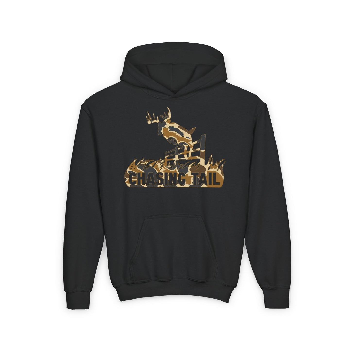 Duck Camo Chasing Tail Kids Hoodie