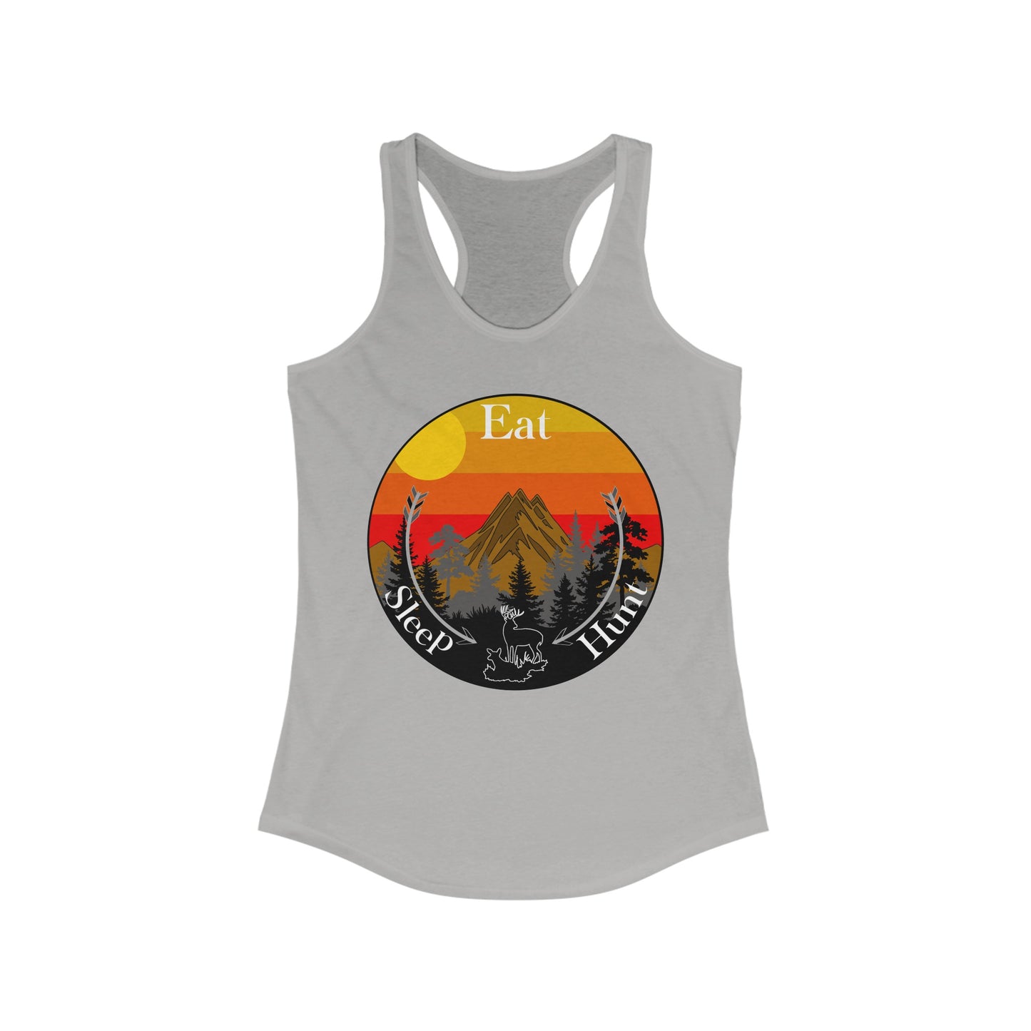 Eat Sleep Hunt Racerback